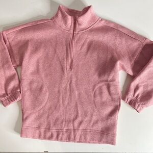 Old Navy Active Girls Sz XL 14-16 Fleece Sweater pink Long Sleeve Half Zip